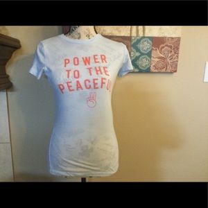 “Power to the peaceful” tee
